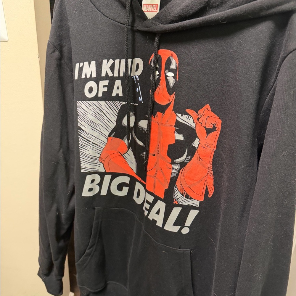 Marvel Black and Red Graphic Hoodie